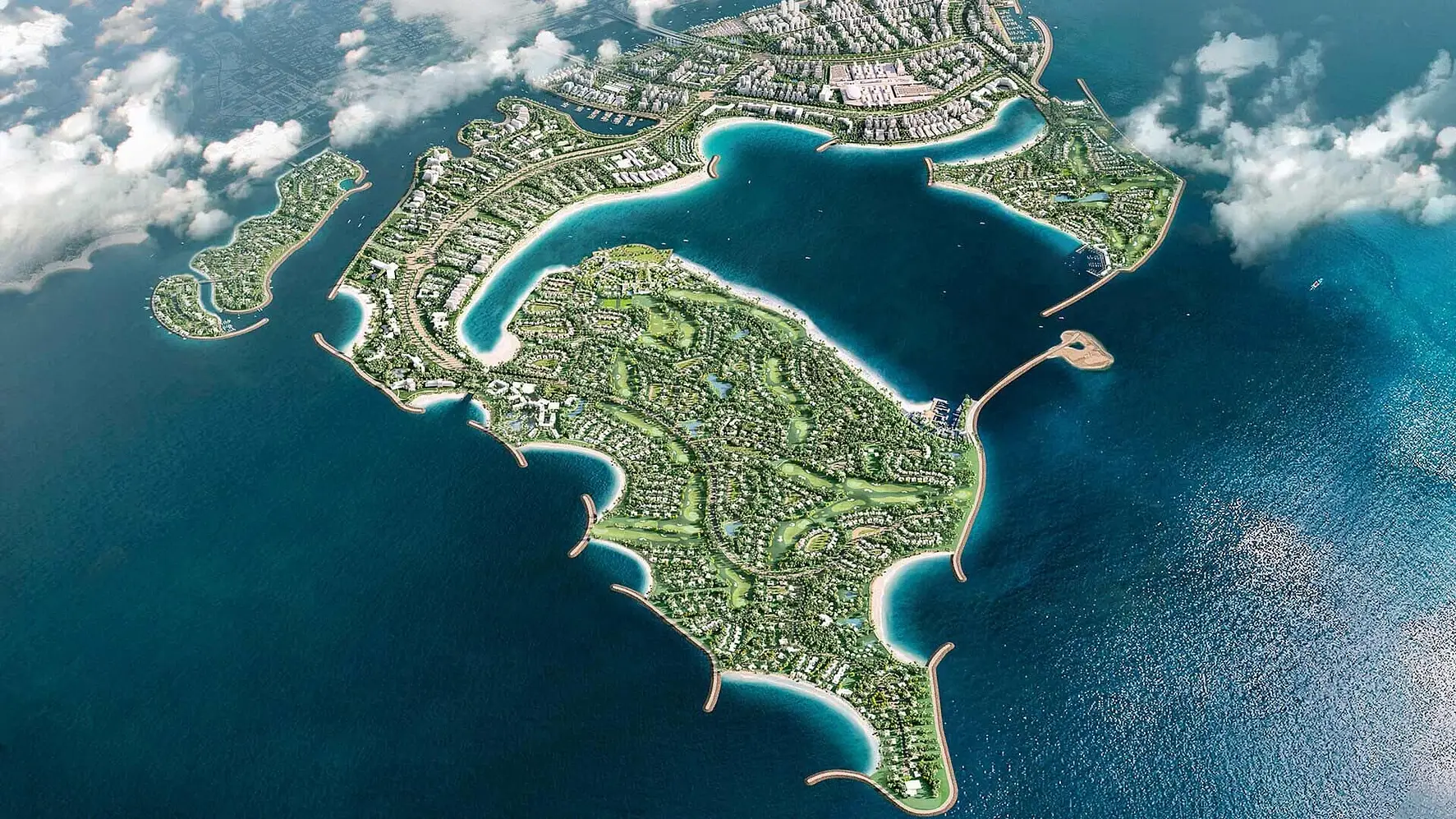 Dubai Islands, aerial view